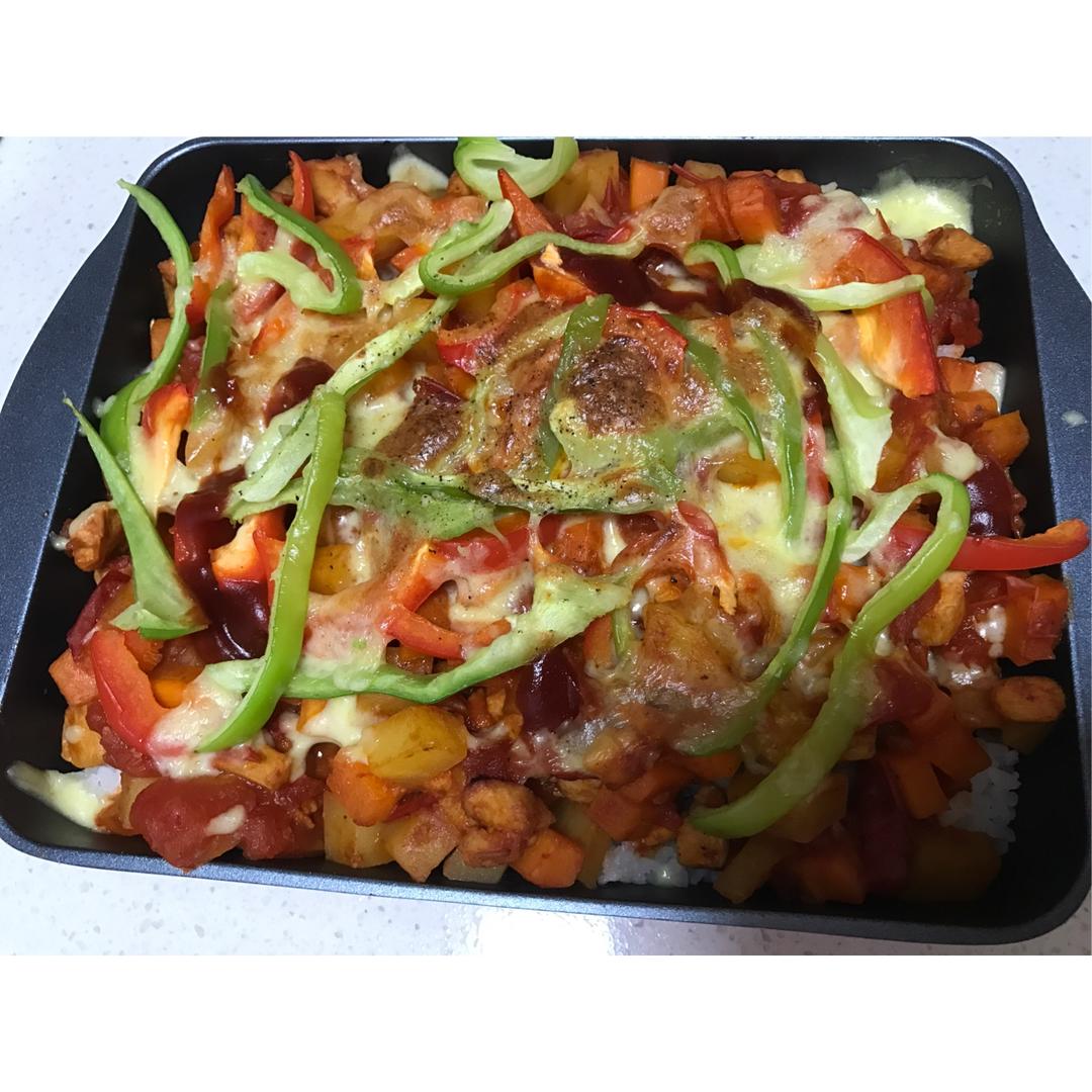 番茄鸡肉浓情焗饭【两人份】