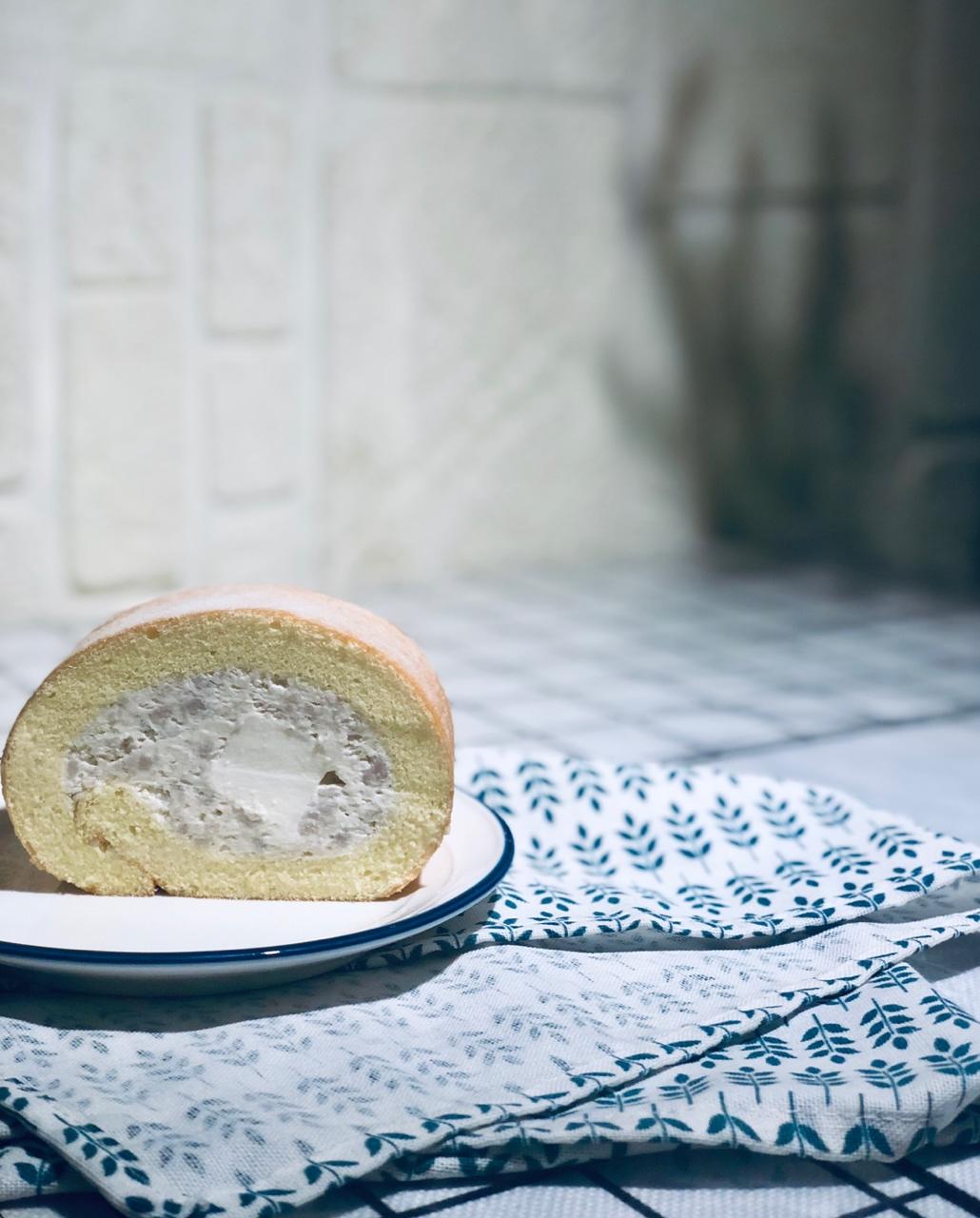 几分甜香芋奶冻卷/卷不裂配方+新鲜香芋奶油+入口即化奶冻/烘焙视频蛋糕篇7「薄卷」