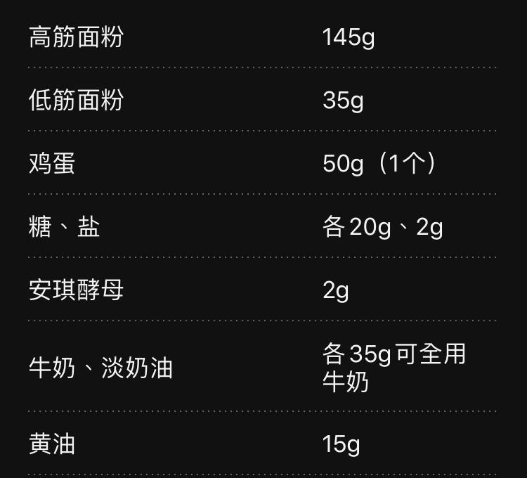 纯奶手撕吐司的做法 步骤1