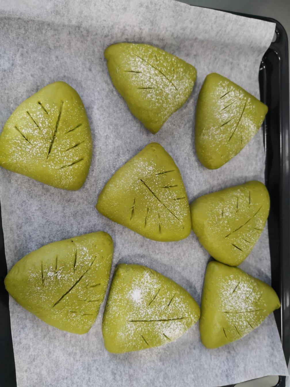 抹茶蜜豆面包