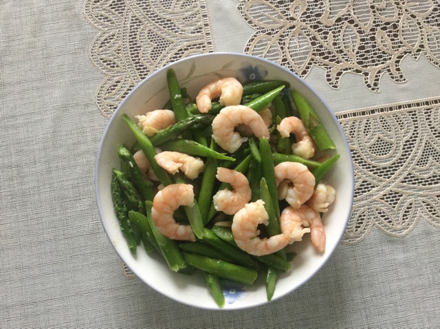 芦笋炒虾仁