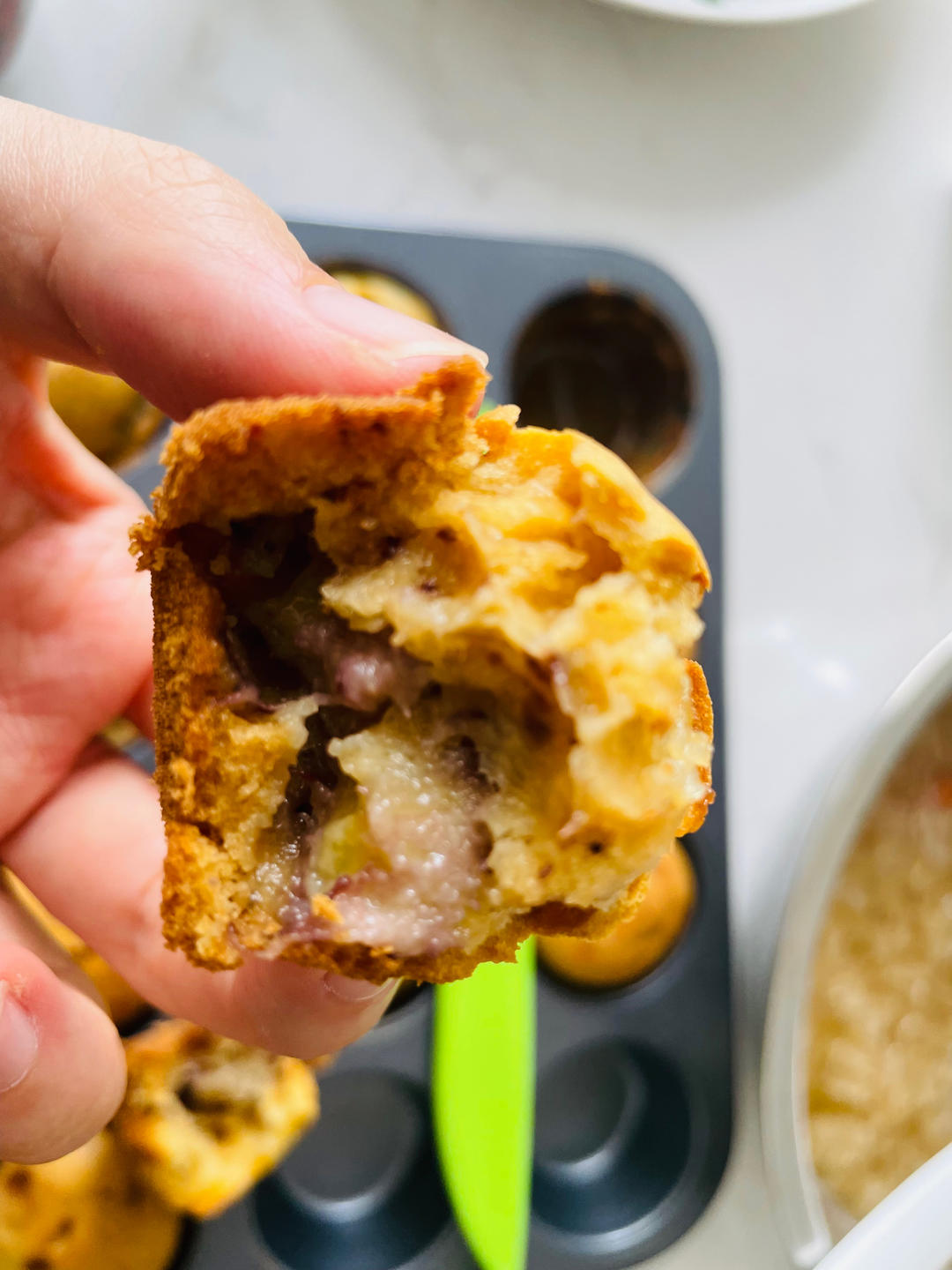 香蕉蔓越莓椰蓉蛋糕（植物油无泡打粉）