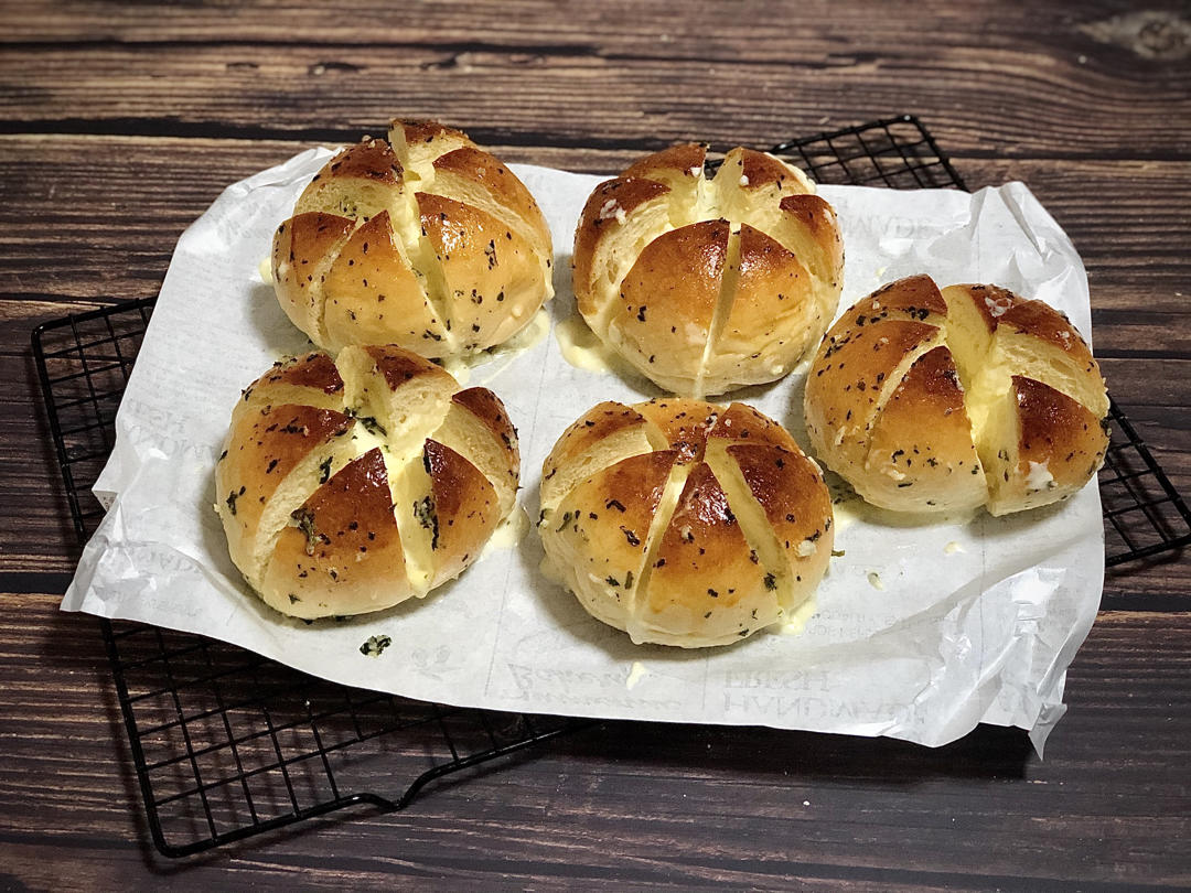 🔥 爆韩国街头的网红🧀️黄油蒜香奶酪包 简单易做