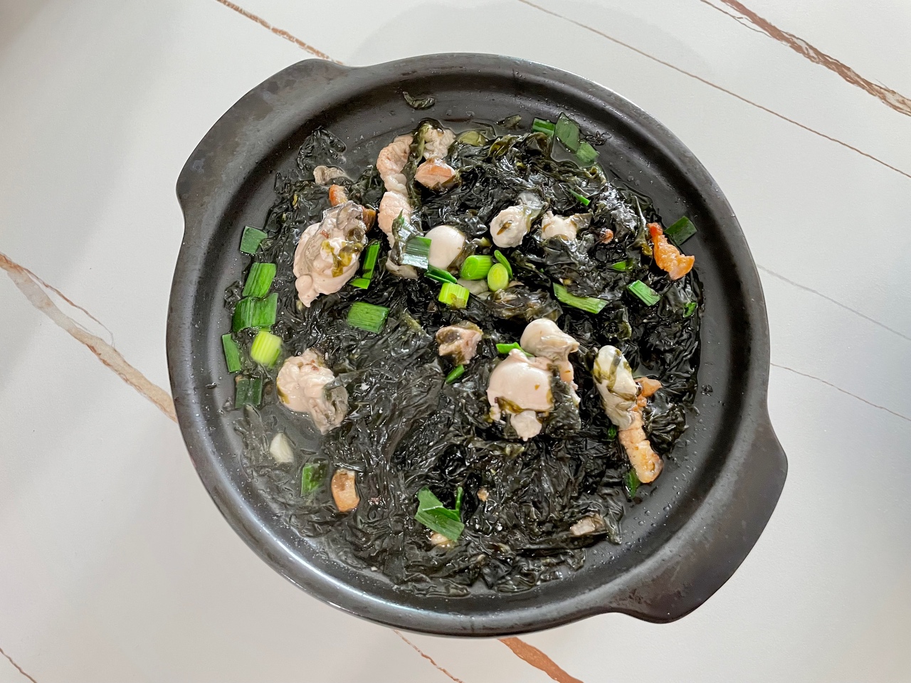 简单的紫菜海蛎煲的做法