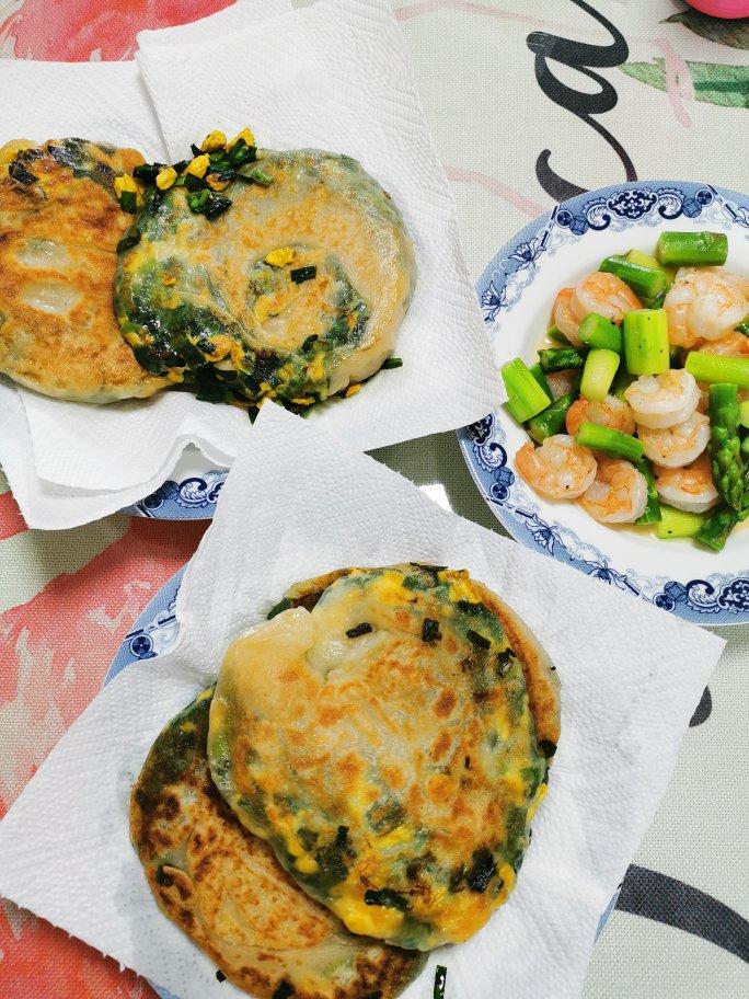 皮薄馅大～韭菜鸡蛋饼