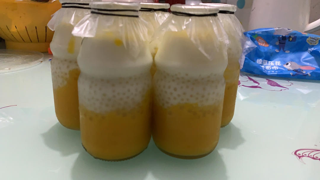 港式甜品——杨枝甘露(芒果西米露)附芒果花切法