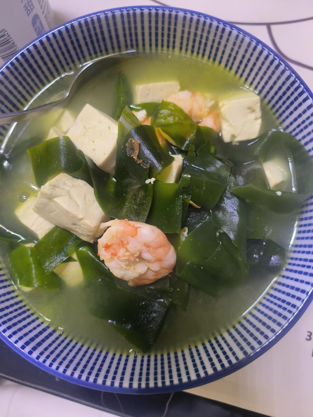 🔥超级好喝的虾仁海带豆腐汤～低脂美味还营养