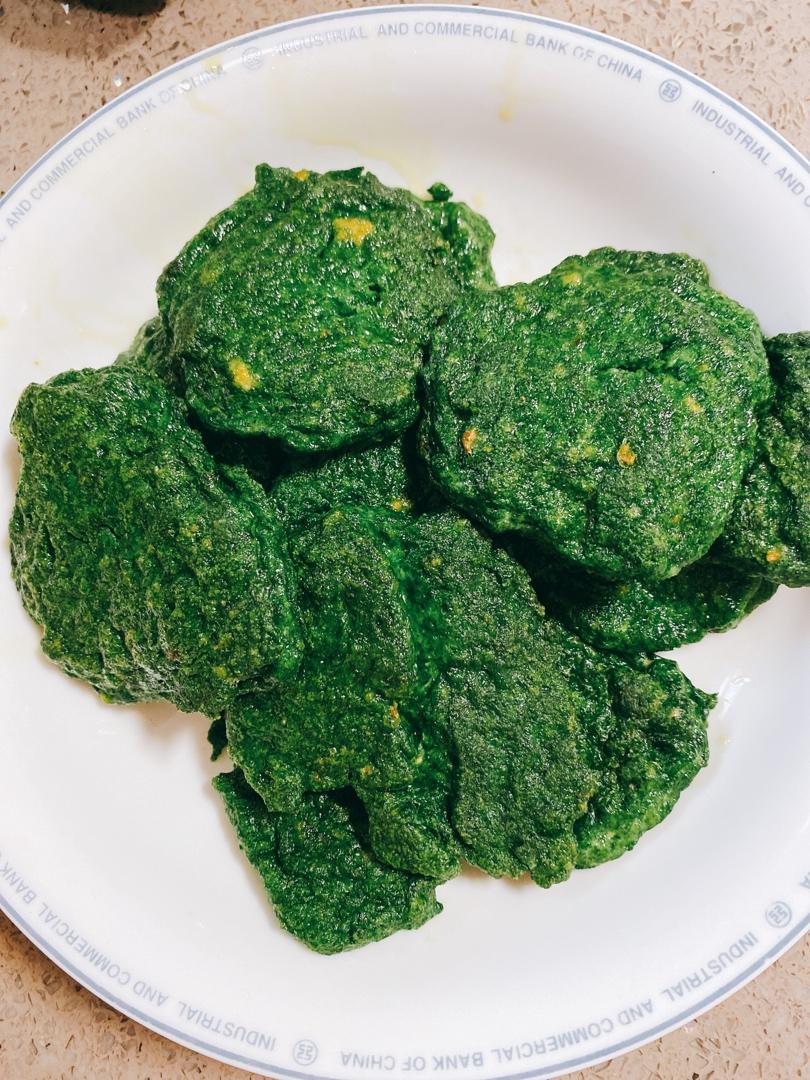 菠菜虾仁饼(可当一岁宝宝辅食)