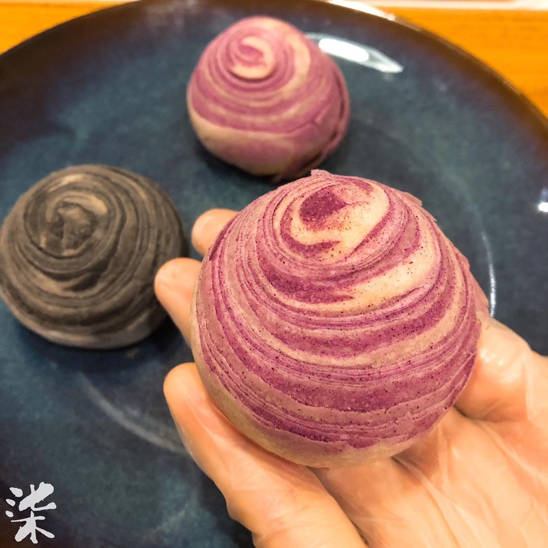 彩色蛋黄酥 螺旋酥 彩酥