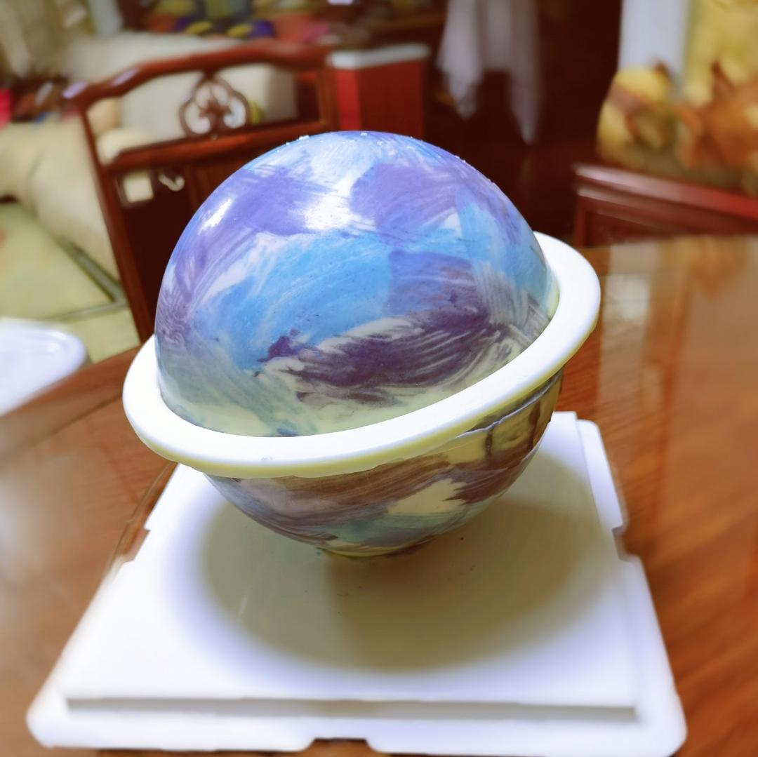 星球蛋糕，巧克力星空球蛋糕，简便版