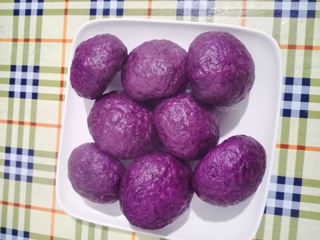 不用水和面的【紫薯馒头】