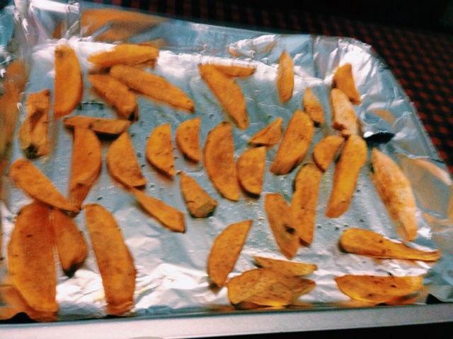 椰蓉烤红薯条（健康夜宵）