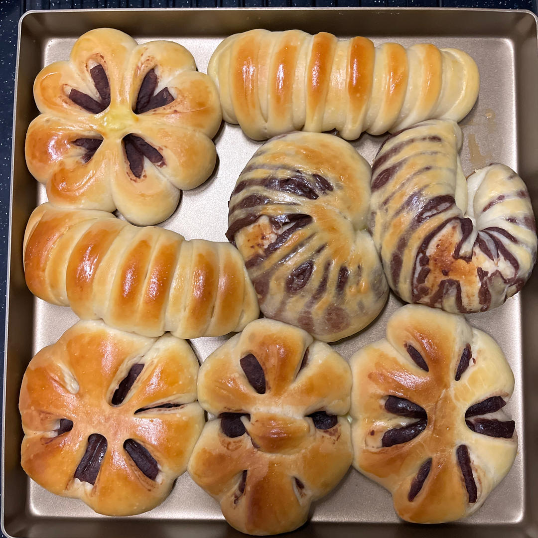 冷藏发酵简单快手——豆沙面包