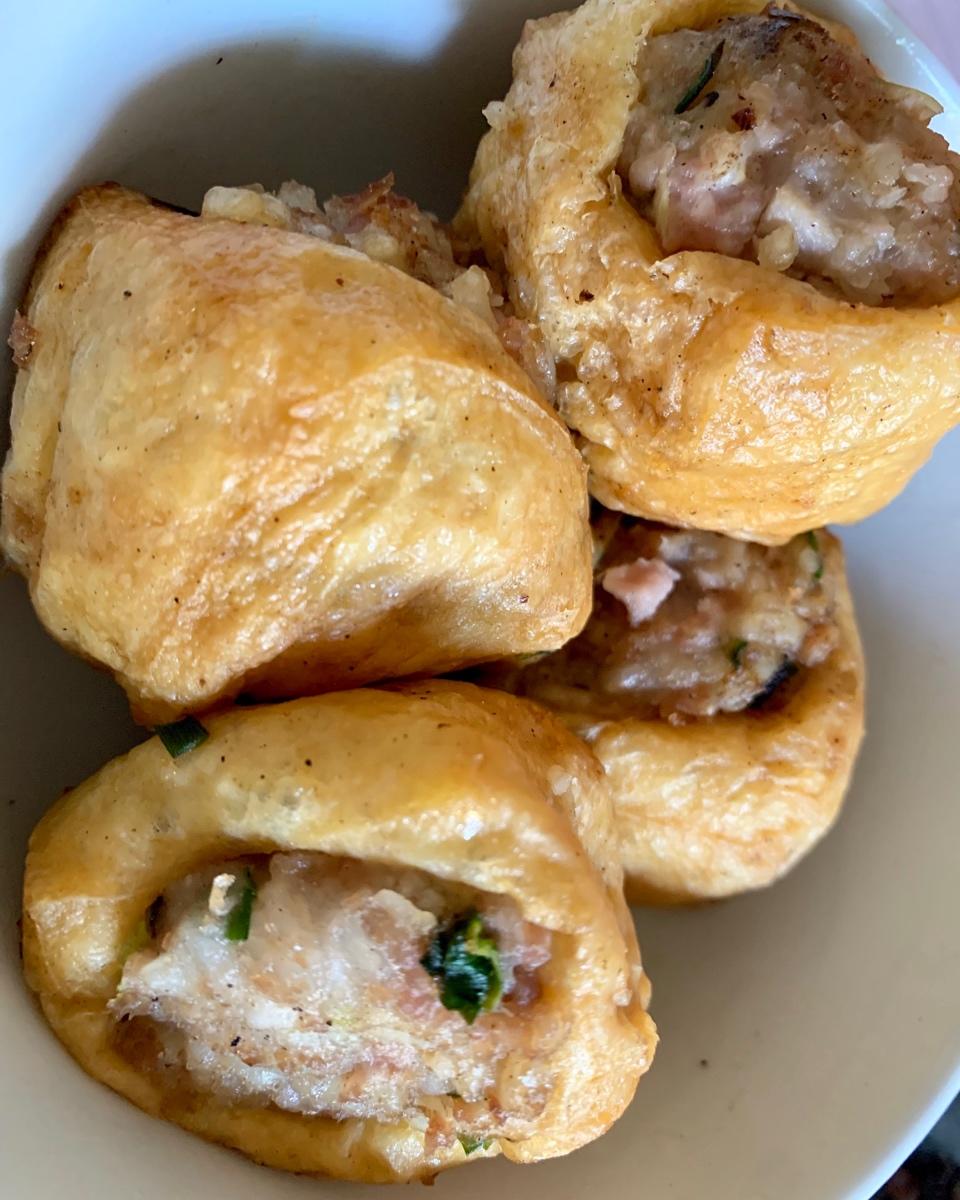 超简单的自制豆腐酿肉