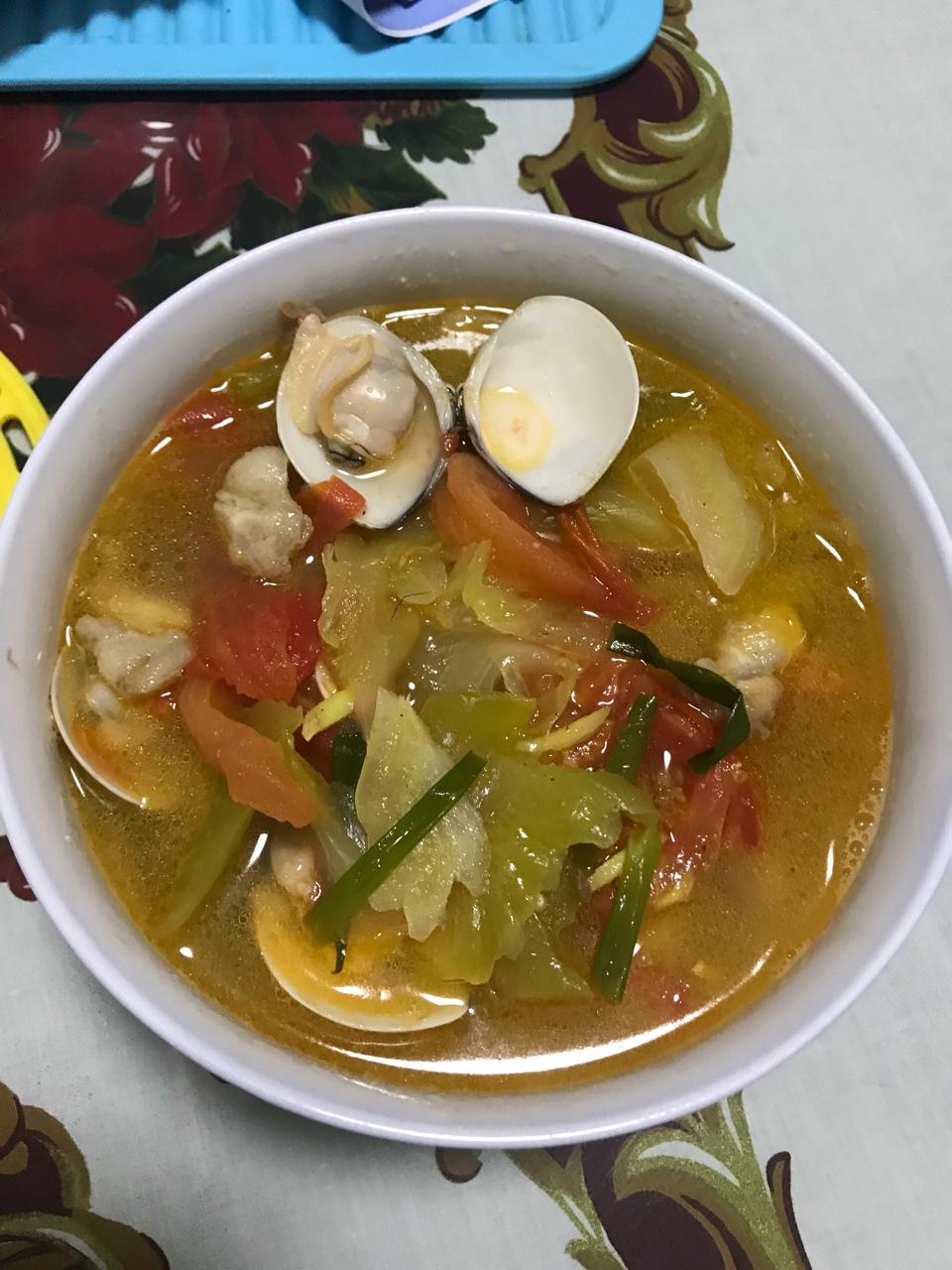 乖-16做的沙白咸菜汤