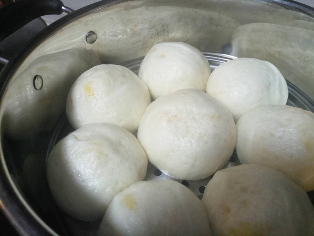 自制无油奶黄包