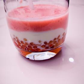 ‼️奶茶店同款💯酸甜可口的草莓西米甘露