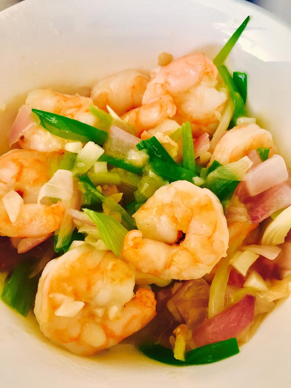 葱爆虾仁