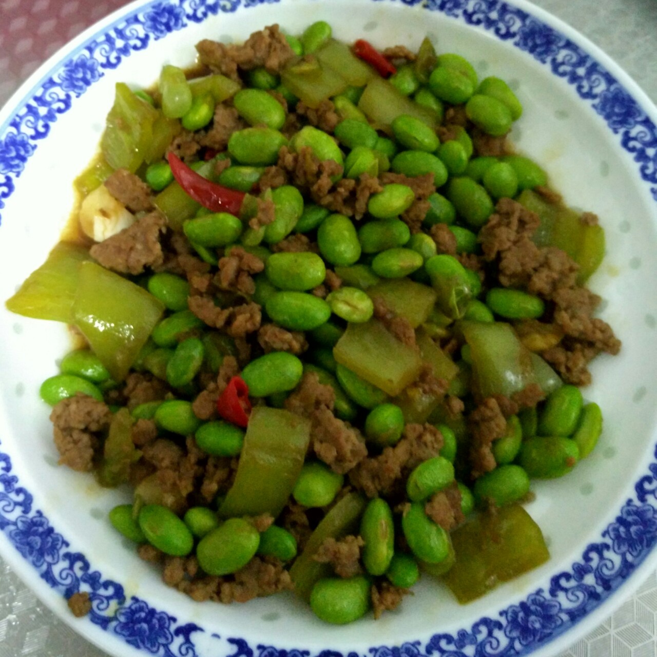 下饭菜 肉末毛豆