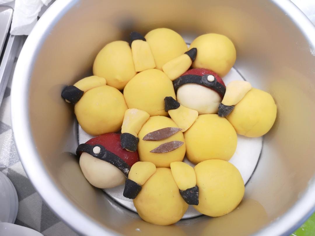 南瓜卡通挤挤馒头(皮卡丘)⚡️⚡️⚡️的做法 步骤10