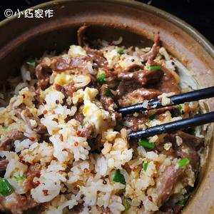 京都汇珍膳米-窝蛋牛肉煲仔饭的做法 步骤16