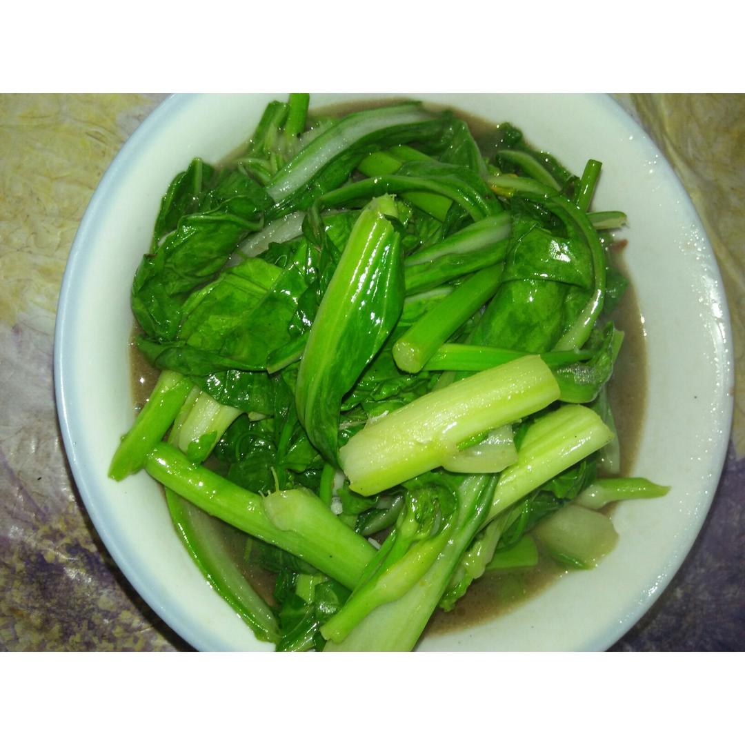 清炒白菜苔尖