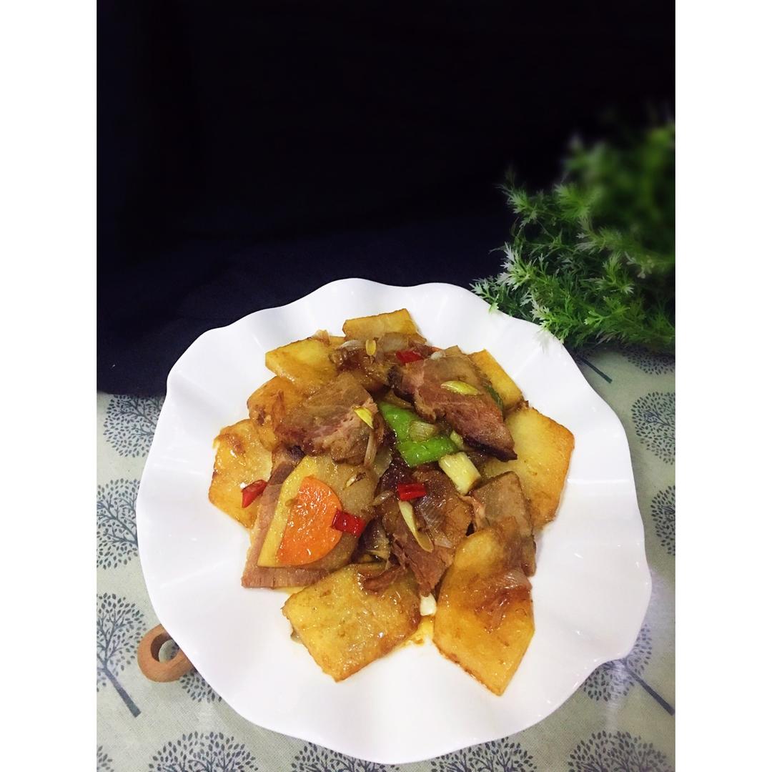 五花肉红烧西瓜皮