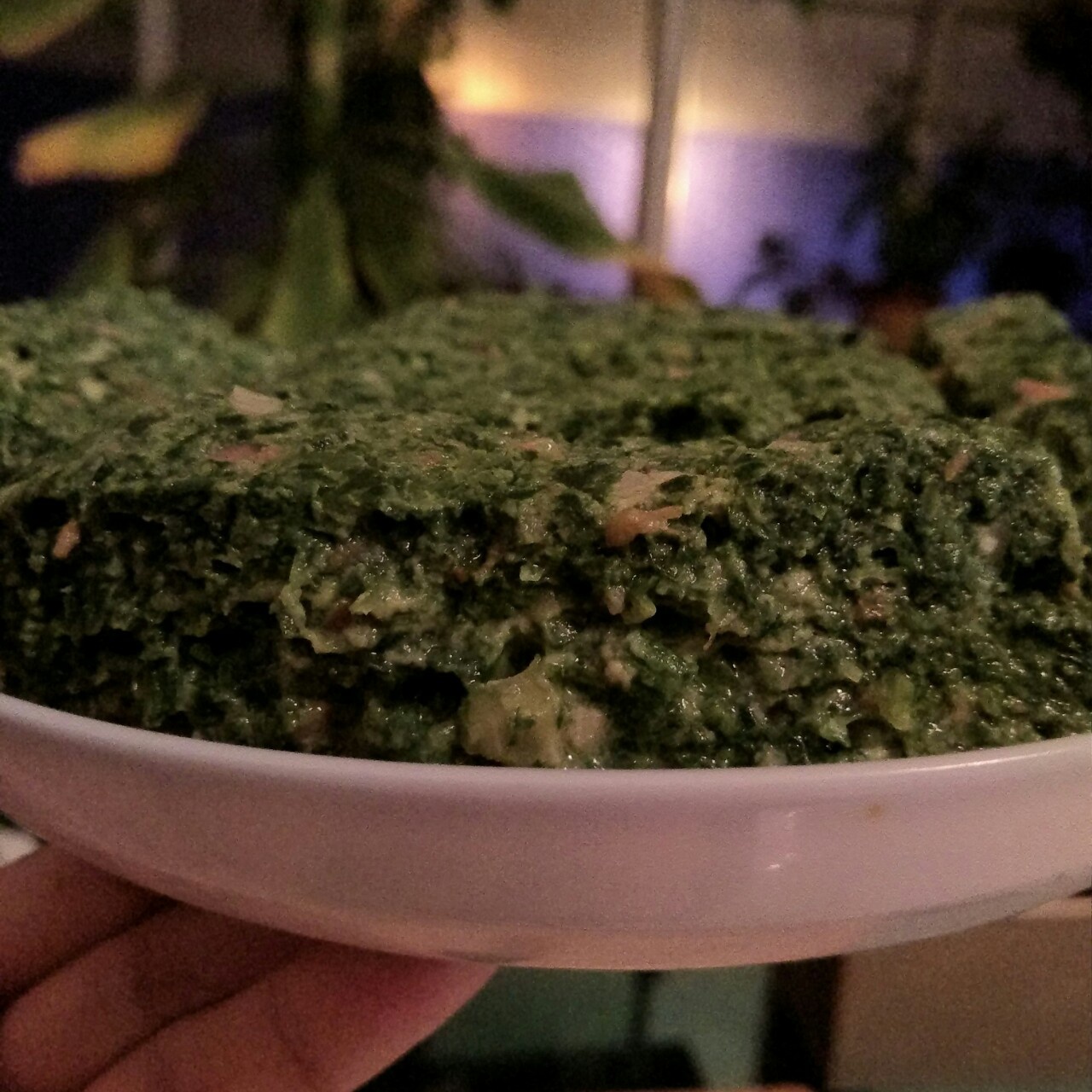 蘸汁菠菜鸡蛋糕——春季养生多吃菠菜