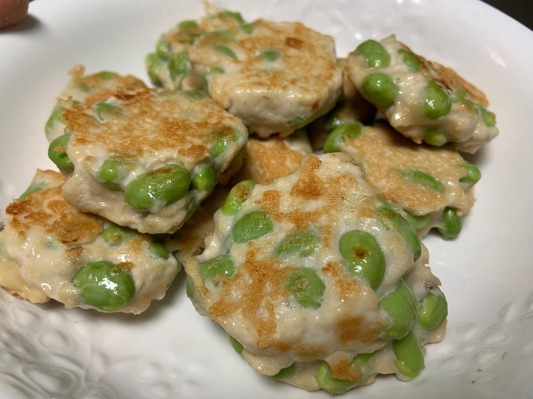 毛豆鸡肉饼【宝宝辅食】
