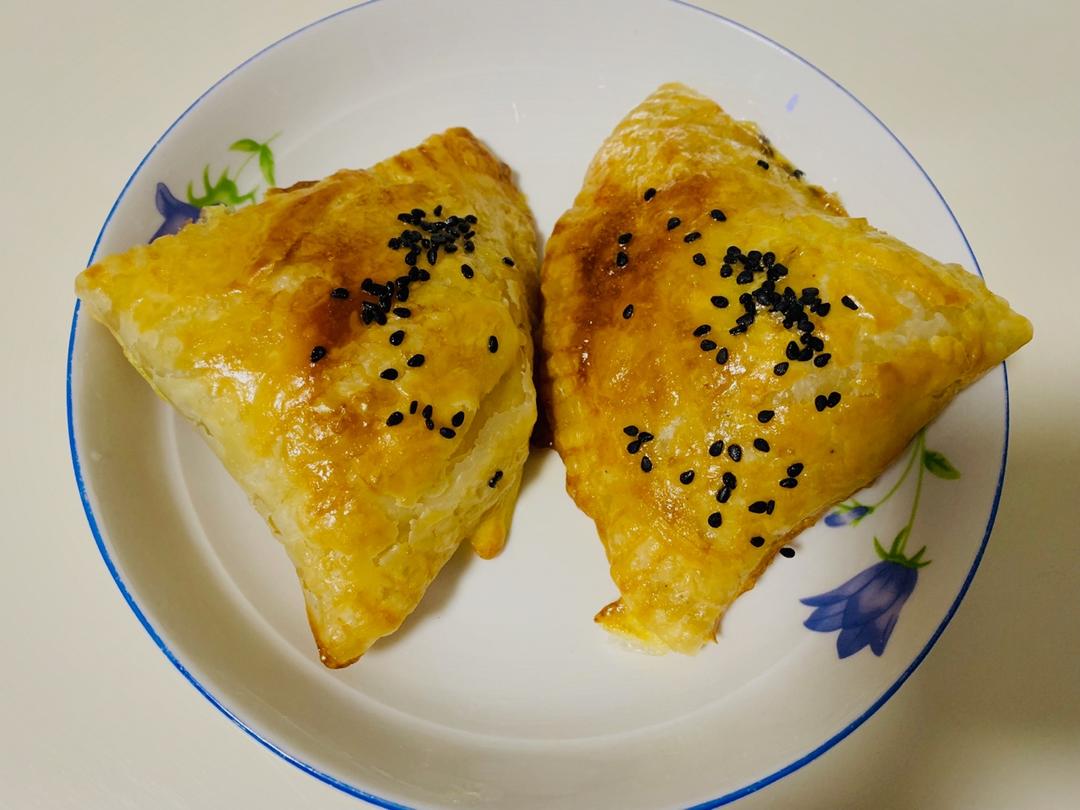 手抓饼鸡肉蘑菇派