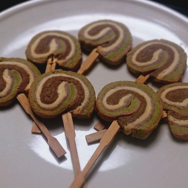 彩色棒棒糖饼干