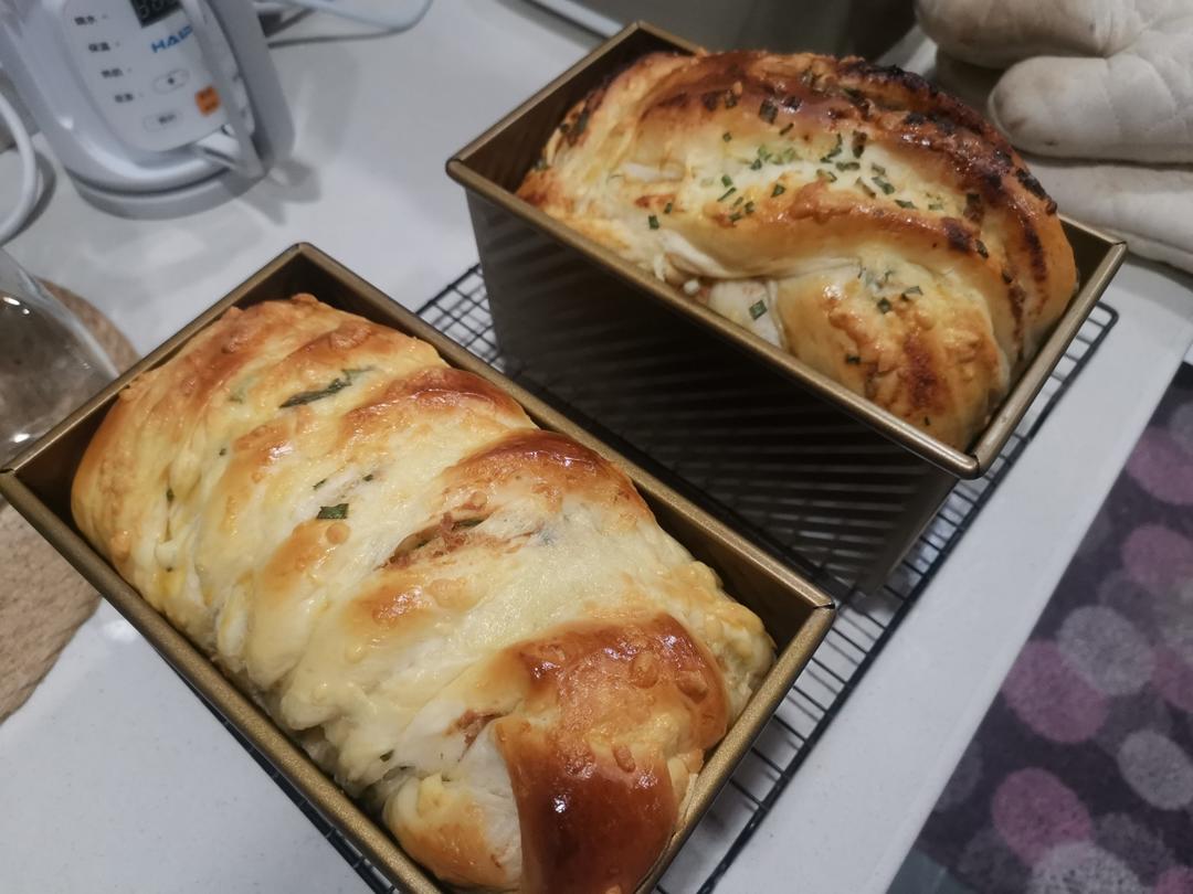 肉松香葱吐司（四种整形手法）
