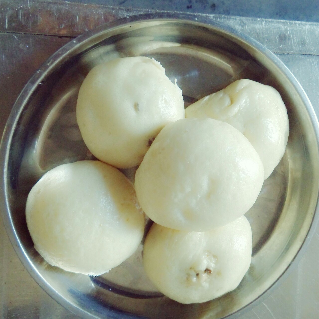 用面包机和面做包子