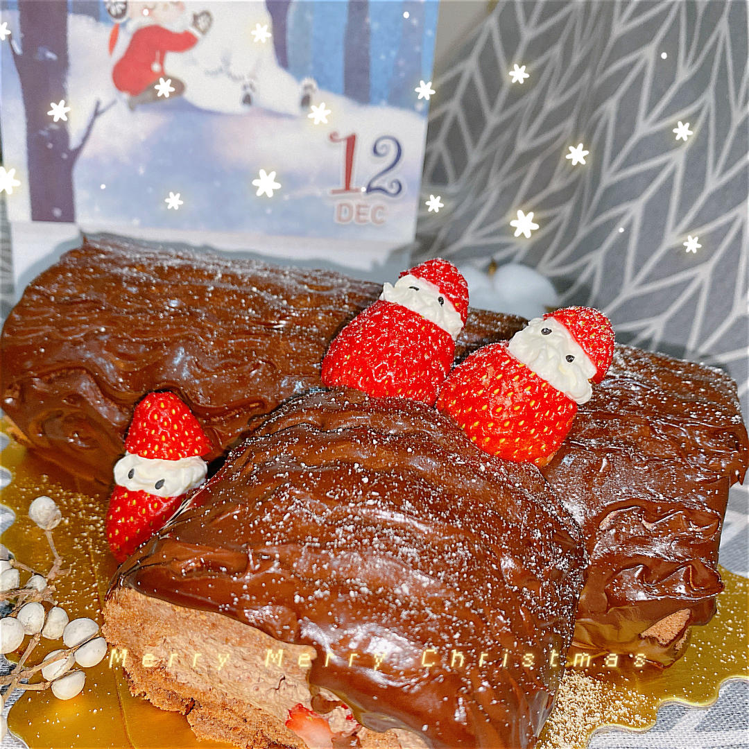 圣诞树桩蛋糕
