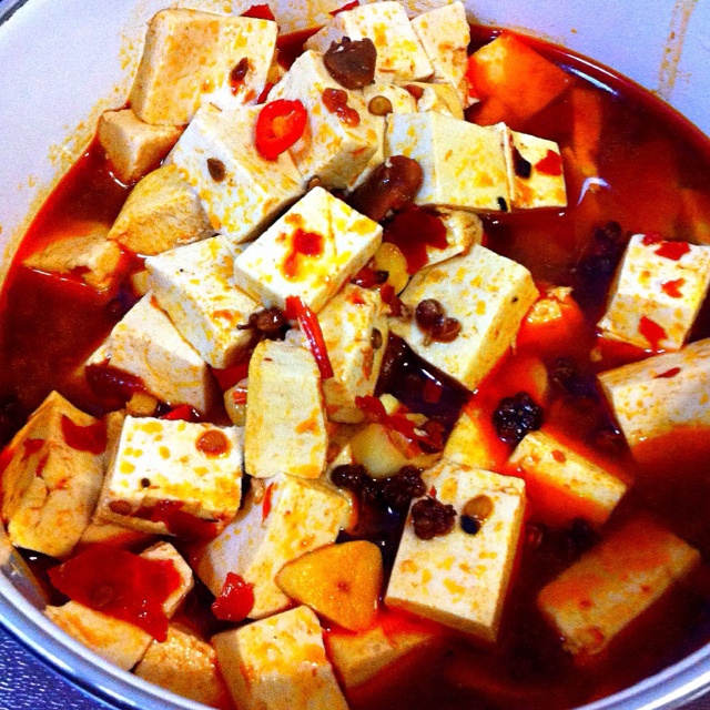 香辣豆腐肉片