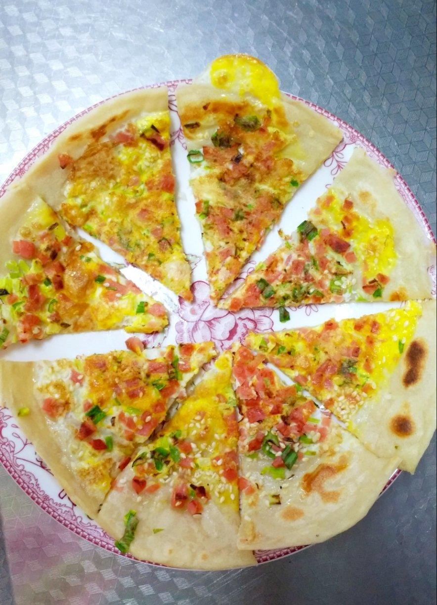 快手早餐-火腿香葱煎饼
