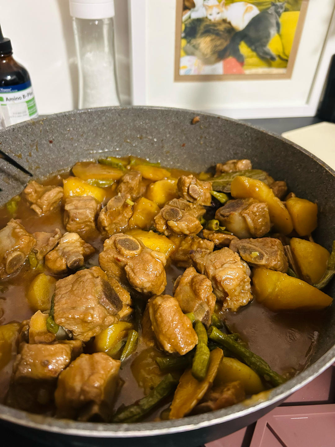 硬菜代表--排骨炖豆角土豆（豆角焖面胚子）