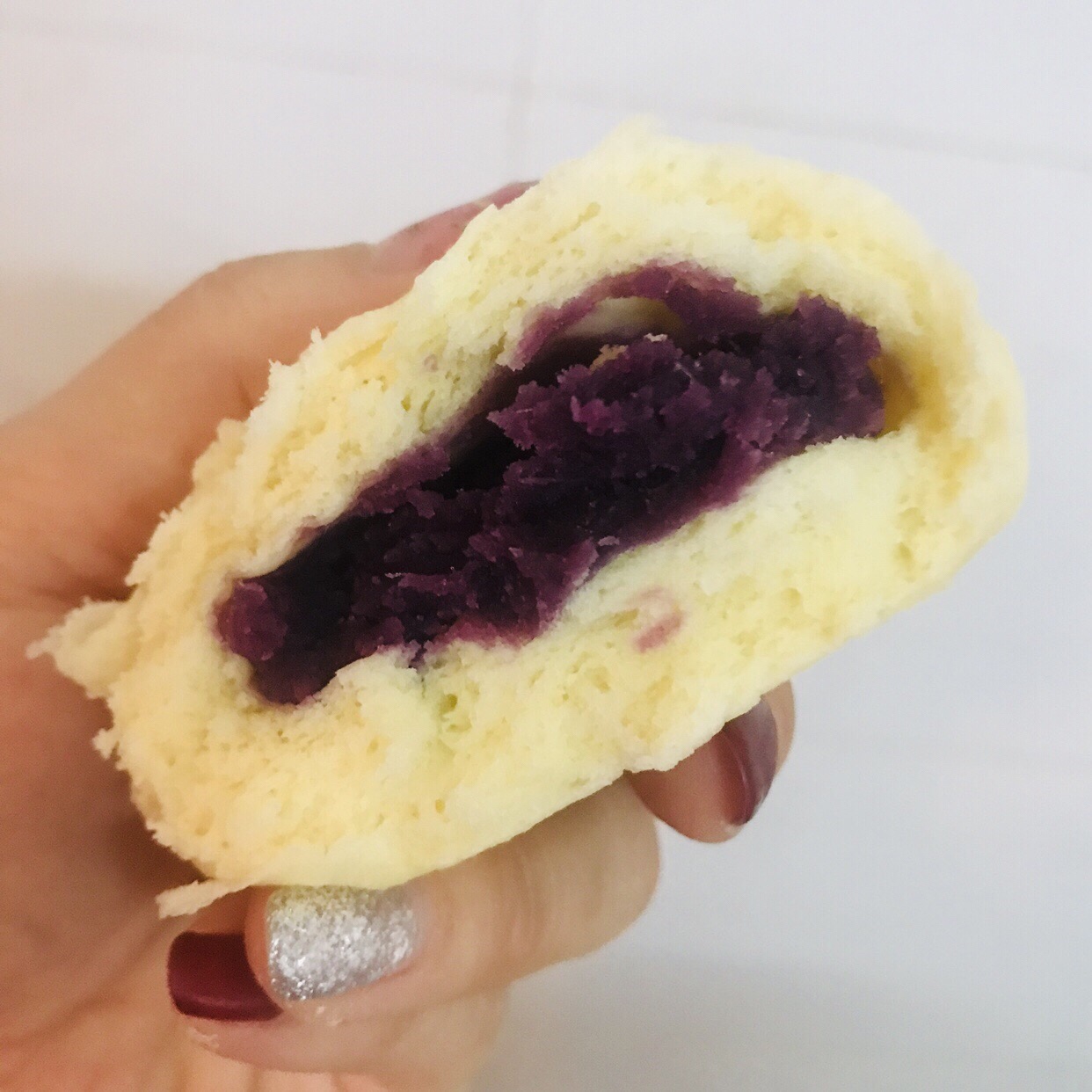 奶香玉米面紫薯包的做法