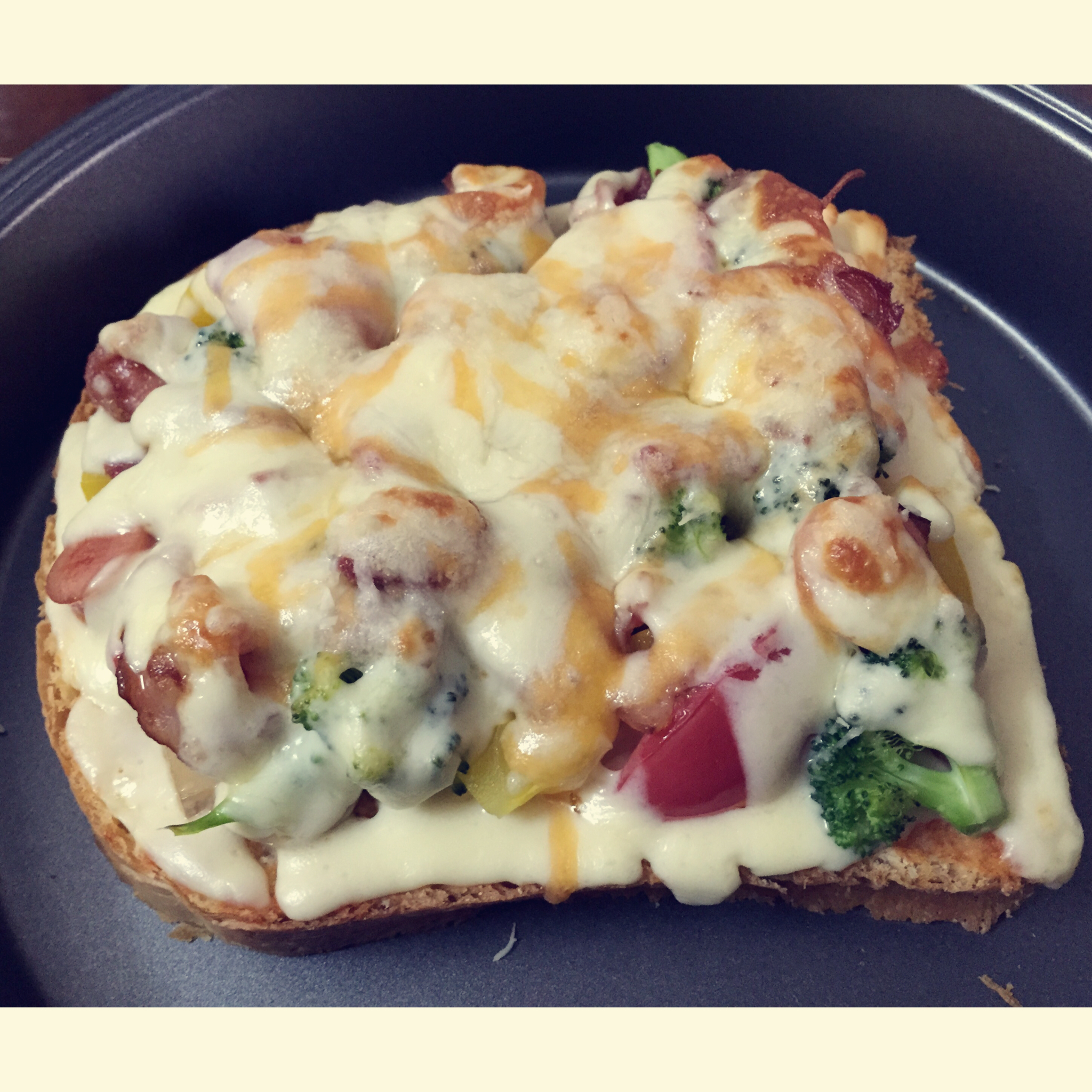 吐司培根小批萨