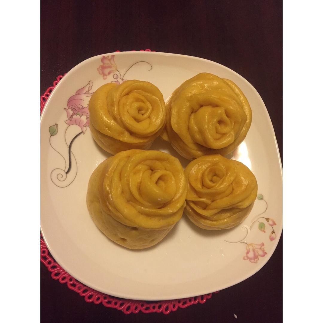 南瓜玫瑰花馒头