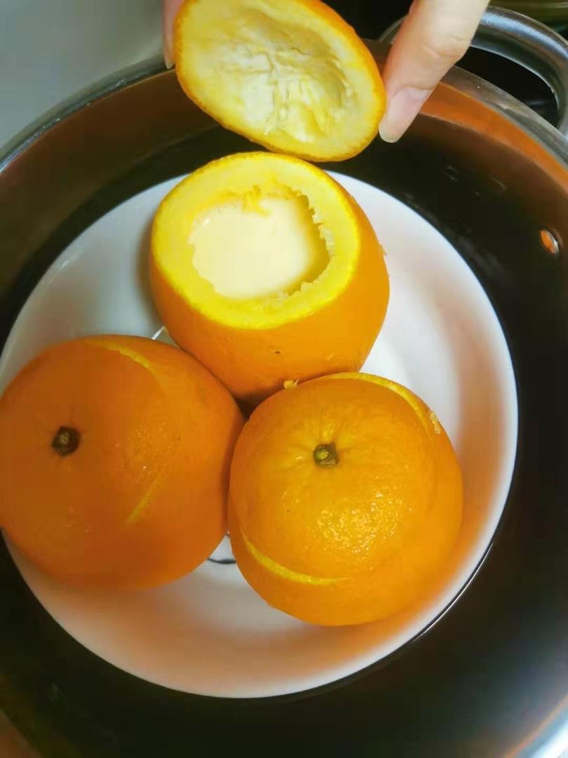 甜橙牛奶蛋羹—宝宝止咳化痰