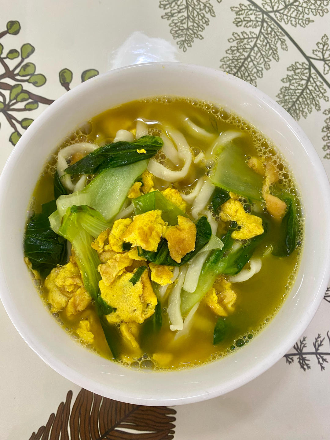 青菜鸡蛋汤面