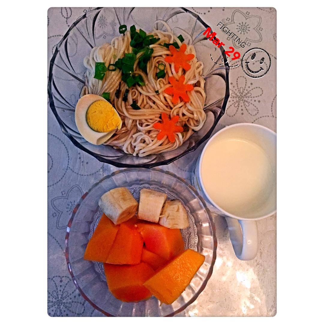 小葱麻油酱油面