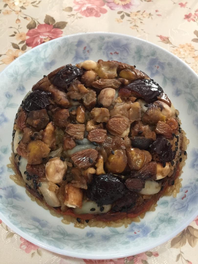 【猪油夹沙八宝饭】古法蒸糯米