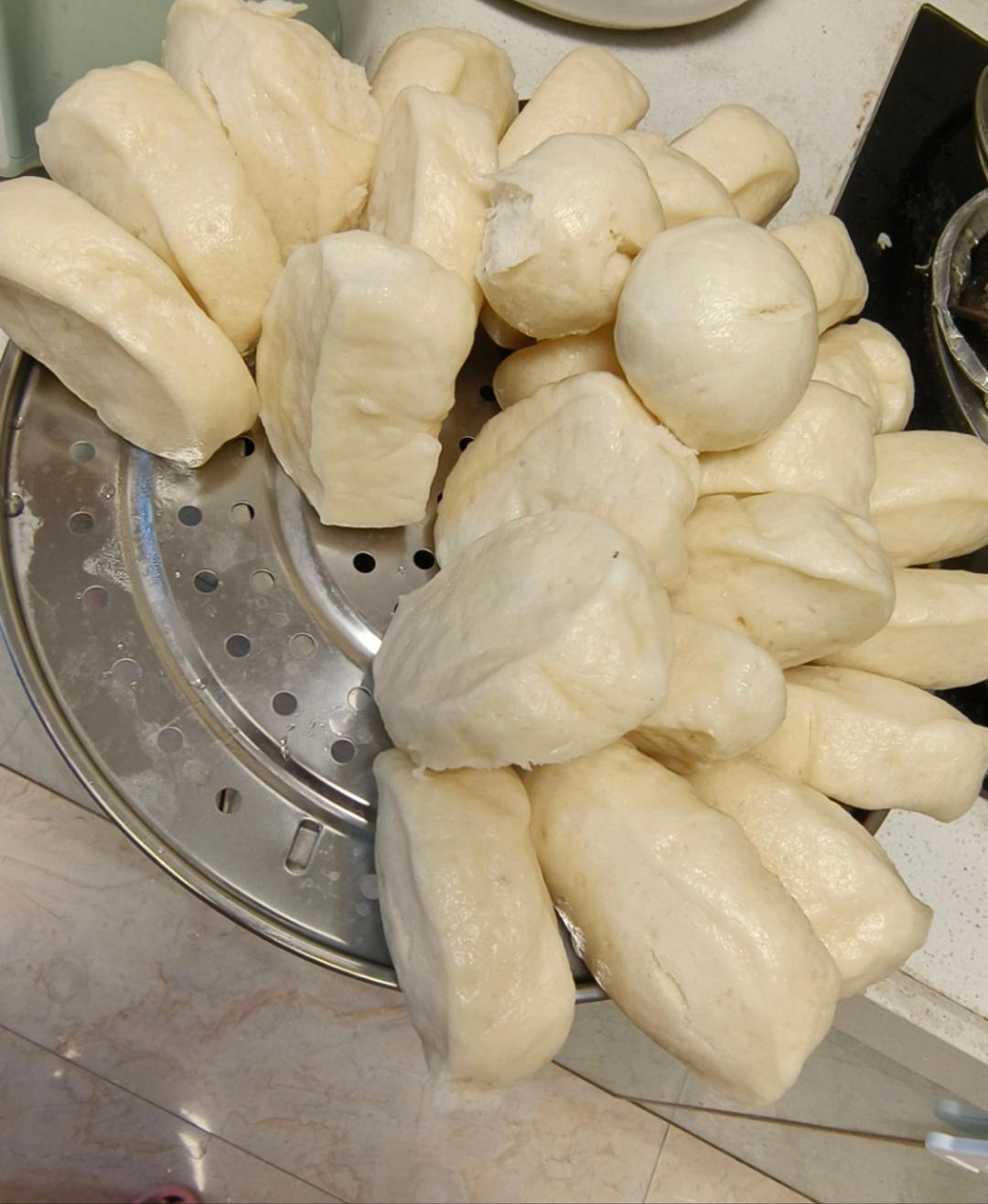 纯手工奶香馒头【无泡打粉，无添加】