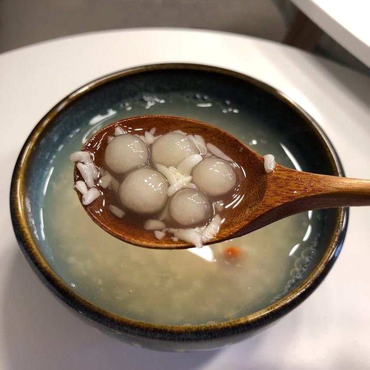 旭坂做的米酒蛋花小汤圆