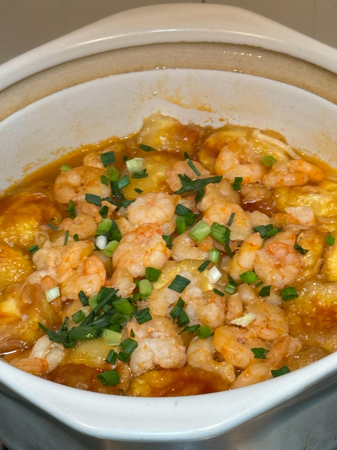 火爆餐厅的豆腐鲜虾煲，鲜香美味又下饭