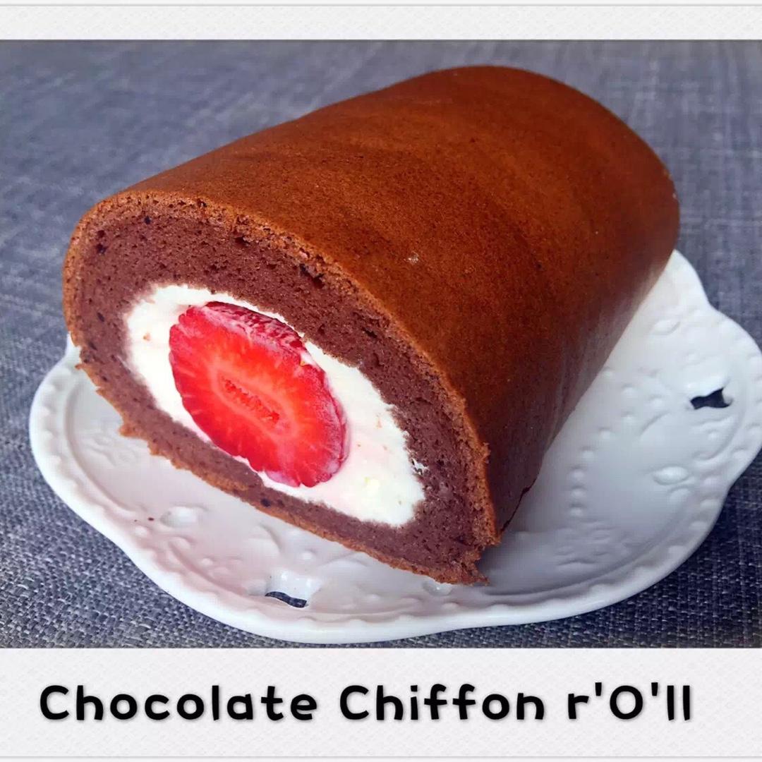 柔润巧克力戚风蛋糕卷