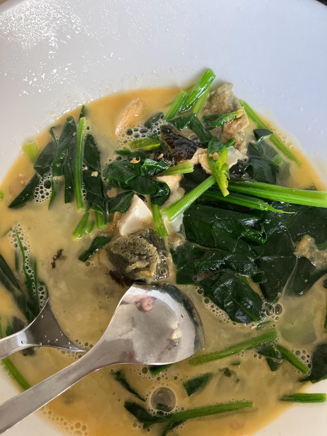 鲜掉眉毛的上汤菠菜汤【简单低脂营养】