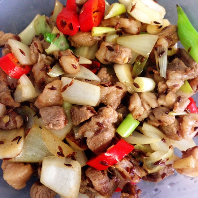 孜然羊肉粒